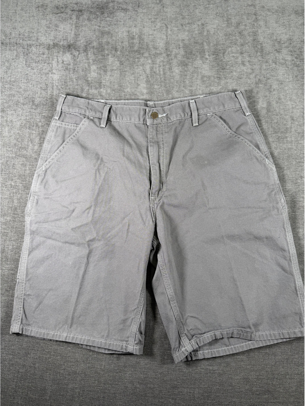 Carhartt Men's Gray Cotton Work Shorts Size 38